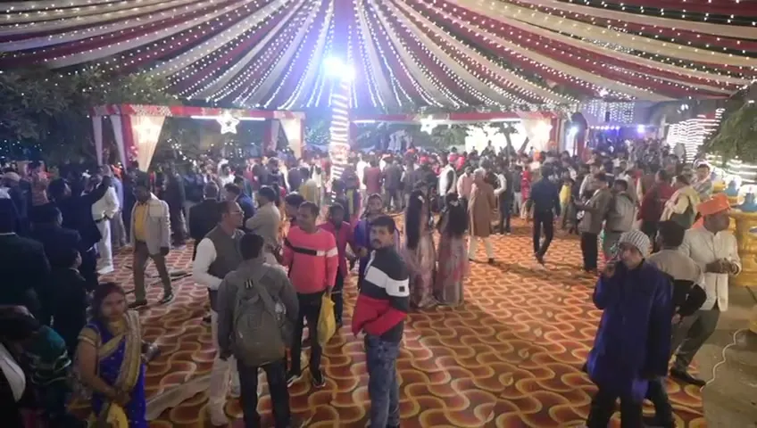 Evening wedding reception in progress at Varanasi Fun City